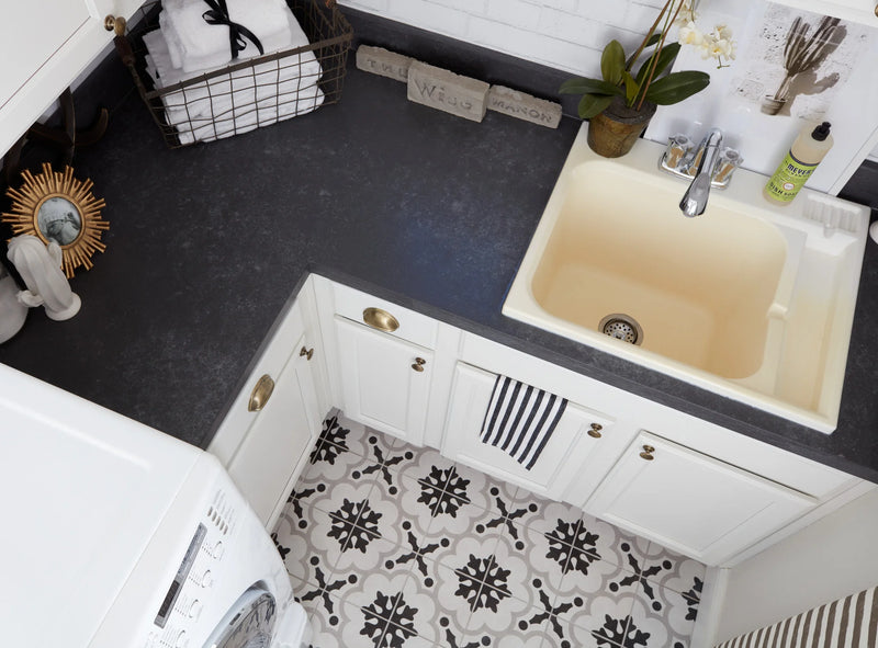 Cementine B&W 4 8x8 Decorative Matte Porcelain Tile