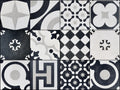 Cementine B&W 4 8x8 Decorative Matte Porcelain Tile