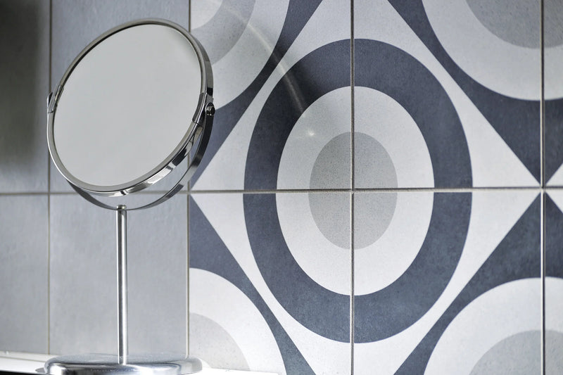 Cementine B&W 5 8x8 Porcelain Tile