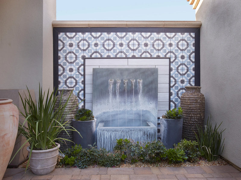 Cementine B&W Mix 8x8 Porcelain Tile