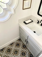 Cementine B&W Mix 8x8 Porcelain Tile