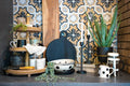 Cementine B&W Mix 8x8 Porcelain Tile