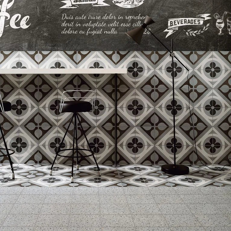 Cementine Retro 1 8x8 Porcelain Tile