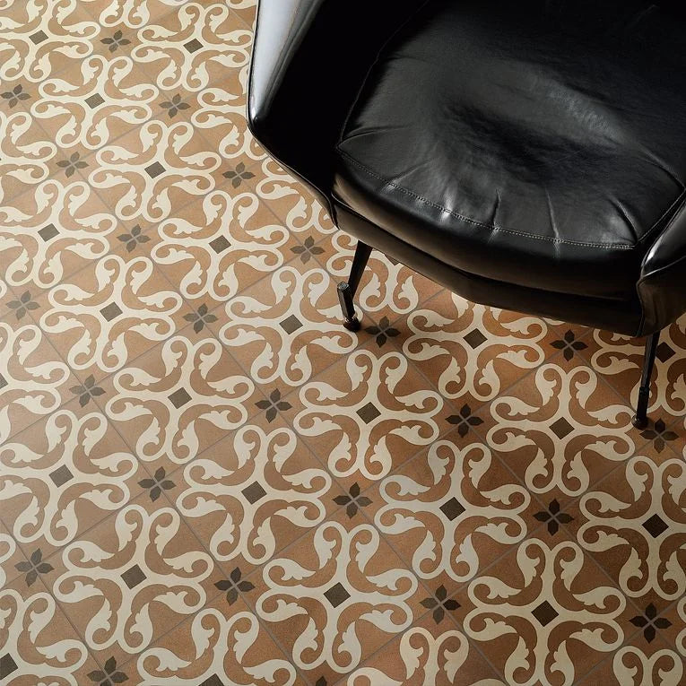 Cementine Retro 3 8x8 Porcelain Tile