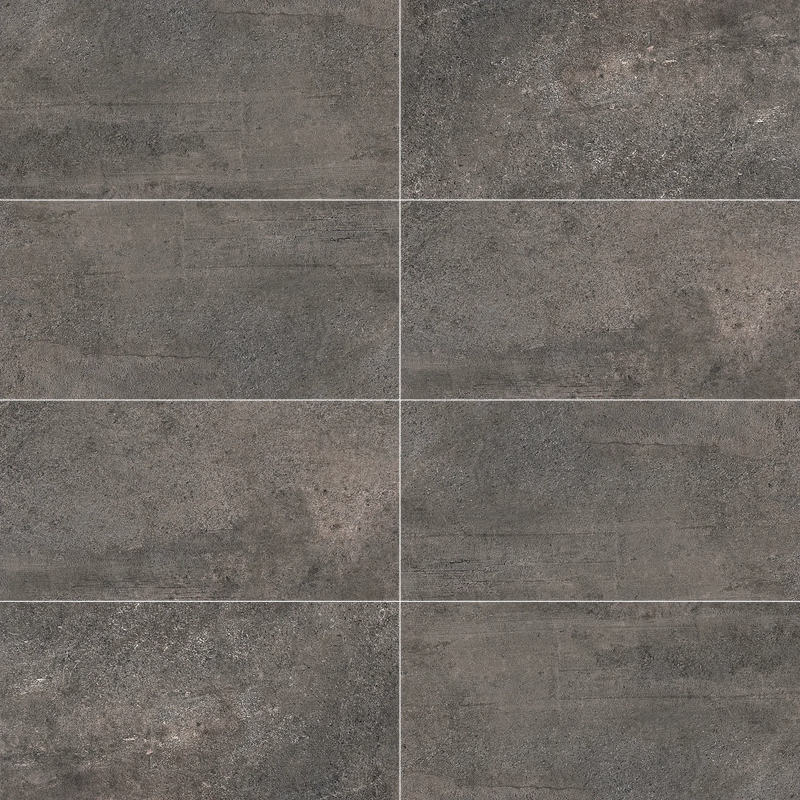 Cemento Rasato Antracite 3x12 Surface Bullnose Porcelain Trim