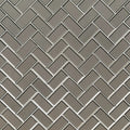 Champagne Bevel Herringbone Pattern Glossy Glass Mosaic Tile