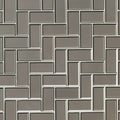 Champagne Bevel Herringbone Pattern Glossy Glass Mosaic Tile