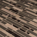 Champagne Toast Interlocking Pattern Misc. Glass Stone Metal Blend Mosaic Tile