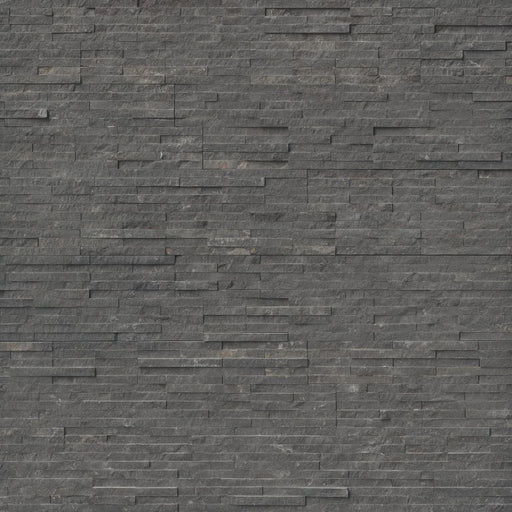Charcoal Pencil 6x24 Panel Splitface Quartzite Ledger Stone