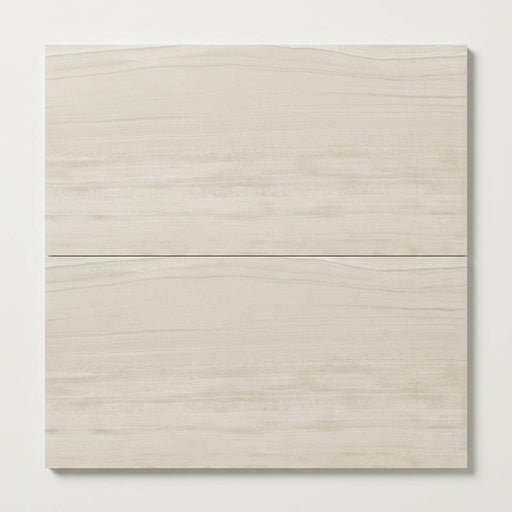 Solidshape Chenille Limestone Tile in White - 12x24 Honed Finish close-up