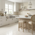 Solidshape Chenille Limestone Tile in White - 12x24 Honed Finish — Kitchen floor