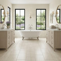 Chenille White Limestone Tile 12x24 - Solidshape — Bathroom floor