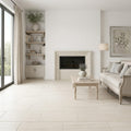Chenille White Limestone Tile 12x24 - Solidshape — Living Room floor