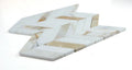 Chevron & Herringbone Calacatta Gold 11x11 Chevron Honed Marble Mosaic