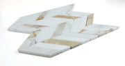 Chevron & Herringbone Calacatta Gold 11x11 Chevron Honed Marble Mosaic