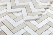 Chevron & Herringbone Haisa 11x12.5 Marble Mosaic