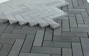 Chevron Herringbone Basalt Mosaic