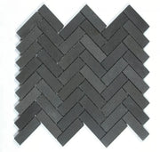 Chevron Herringbone Basalt Mosaic