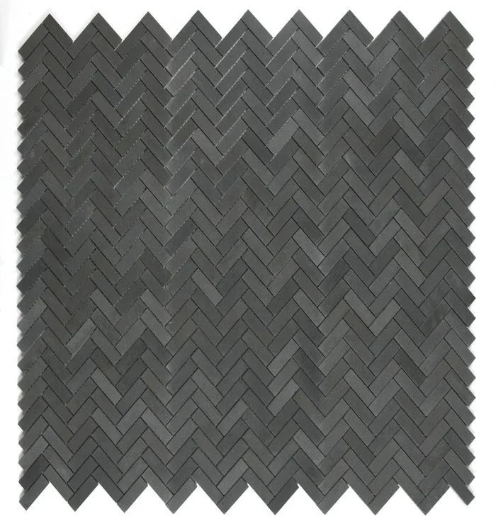 Chevron Herringbone Basalt Mosaic