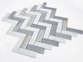 Chevron & Herringbone Blue Herringbone Glass Mosaic