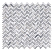 Chevron & Herringbone Blue Herringbone Glass Mosaic