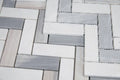 Chevron & Herringbone Blue Herringbone Glass Mosaic