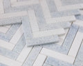 Chevron & Herringbone Crystal Ocean Herringbone Glass Mosaic
