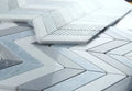 Chevron & Herringbone Deep Ocean 10.75x12.25 Chevron Mosaic