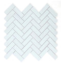 Chevron & Herringbone Dolomite 12x12.75 Polished Marble Mosaic