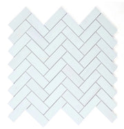 Chevron & Herringbone Dolomite 12x12.75 Polished Marble Mosaic