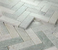 Chevron & Herringbone Green 11x12.5 Onyx Mosaic