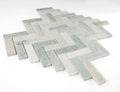 Chevron & Herringbone Green 11x12.5 Onyx Mosaic