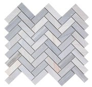 Chevron & Herringbone Italian Blue 11x12.5 Marble Mosaic
