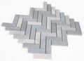 Chevron & Herringbone Italian Blue 11x12.5 Marble Mosaic