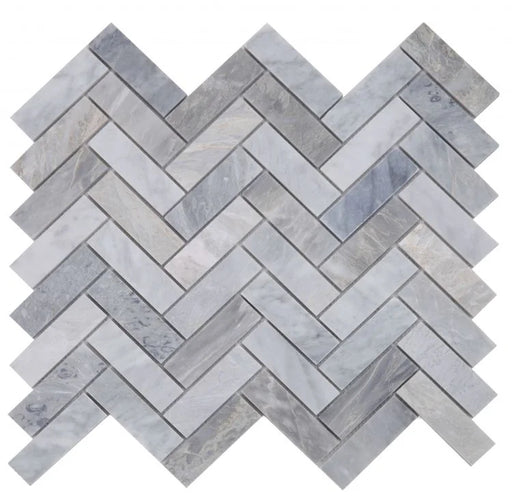 Chevron & Herringbone Italian Grey 11x12.5 Marble Mosaic