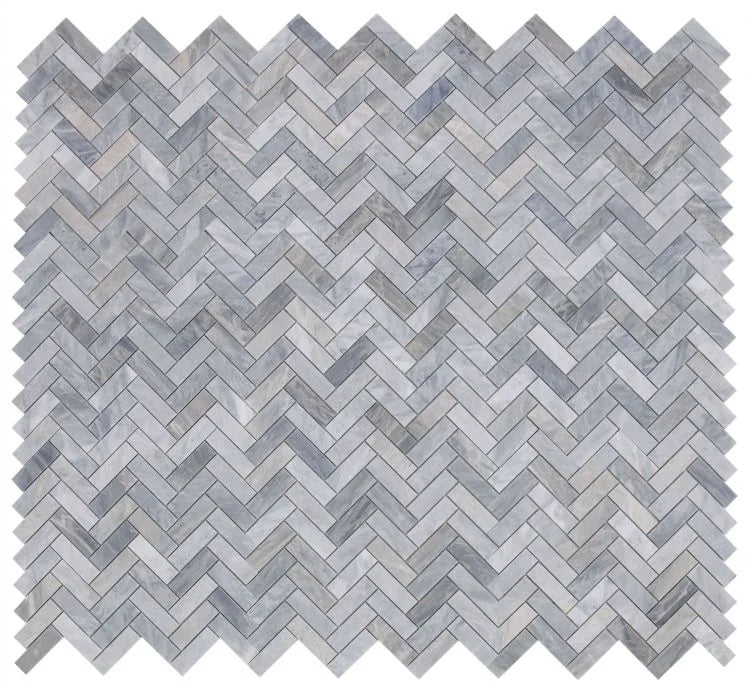 Chevron & Herringbone Italian Grey 11x12.5 Marble Mosaic