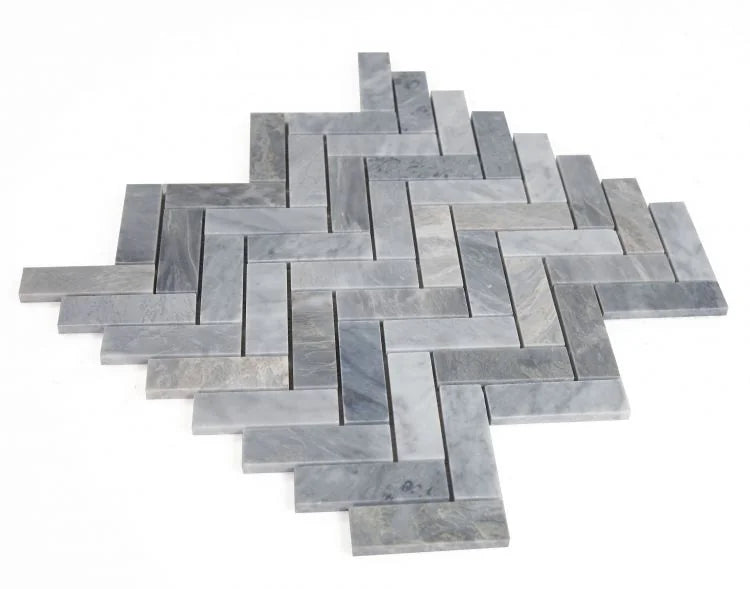 Chevron & Herringbone Italian Grey 11x12.5 Marble Mosaic