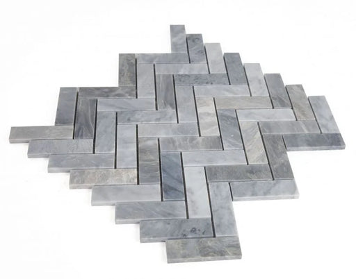 Chevron & Herringbone Italian Grey 11x12.5 Marble Mosaic