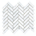 Chevron & Herringbone Long Carrara 11x12.5 Marble Mosaic