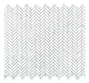 Chevron & Herringbone Long Carrara 11x12.5 Marble Mosaic