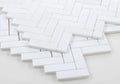 Chevron & Herringbone Long Thassos 11x12.5 Marble Mosaic