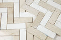 Chevron & Herringbone Marfil 11x12.5 Marble Mosaic