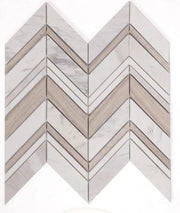 Chevron & Herringbone Ravenna Loft 11.75x12.25 Marble Mosaic