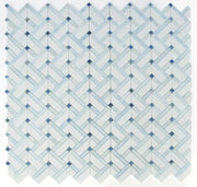 Chevron & Herringbone Royal Sapphire Mosaic Tile