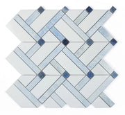 Chevron & Herringbone Royal Sapphire Mosaic Tile