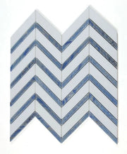 Chevron & Herringbone Royal Sapphire 12x12 Mosaic
