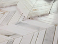 Chevron & Herringbone Shadow Calacatta Marble Mosaic