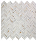 Chevron & Herringbone Shadow Calacatta Marble Mosaic