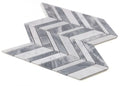 Chevron & Herringbone Shadow Lava Marble Mosaic