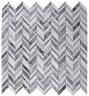 Chevron & Herringbone Shadow Lava Marble Mosaic